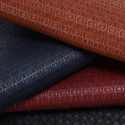 PVC Vintage Woven Pattern Artificial Synthetic Leather for Bag Shoes Sofa Car Wallet Decorate Belt Faux Leather Fabric