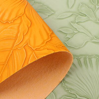 PVC 126 Hoa hoa hình dáng phong cách nổi bật da nhân tạo cho túi Placemat Giày trang trí gói vải da giả