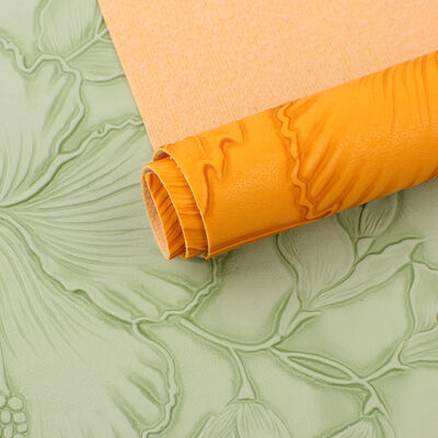 PVC 126 Hoa hoa hình dáng phong cách nổi bật da nhân tạo cho túi Placemat Giày trang trí gói vải da giả