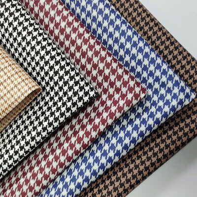 Phụng vụ bán buôn PVC Houndstooth in vải da giả cho túi trang trí Điện thoại Shell Table Mat Cover Sofa Dự án thủ công