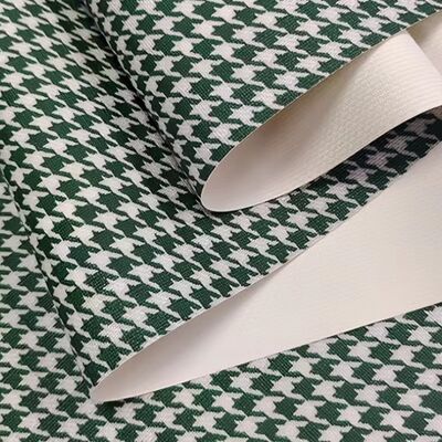 Phụng vụ bán buôn PVC Houndstooth in vải da giả cho túi trang trí Điện thoại Shell Table Mat Cover Sofa Dự án thủ công