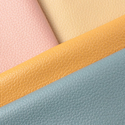 Semi PU Leatherite Tech Cloth Breathable Big Litchi Grain Synthetic Leather for Sofa Chair Car Seat Belt Faux Leather Fabric