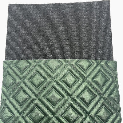 Phong thêu rôm PVC tùy chỉnh Quilted Pearly Synthetic Leather Needle Punch Foam for Car Seat Cover Sofa Fabric Da giả