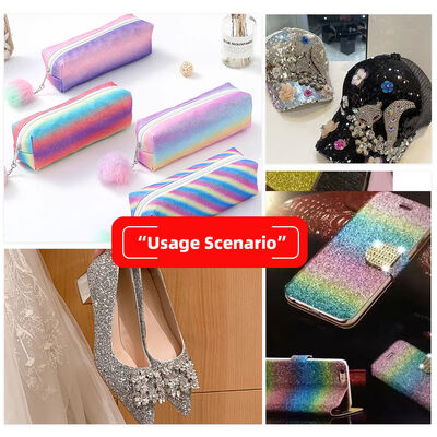 Vải da PU tổng hợp có co giãn lấp lánh hình lục giác kim sa dùng làm giày, túi xách, mũ, đồ thủ công, trang trí ghế sofa