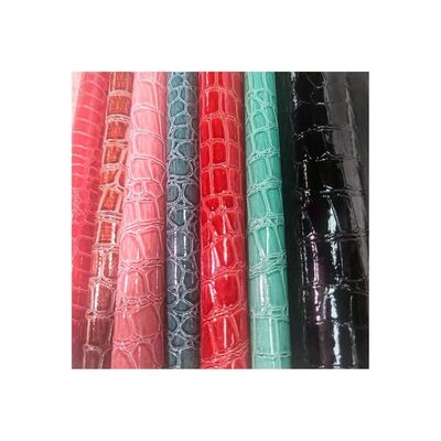 High Gloss Stone Pattern Pvc Synthetic Leather Animal Pattern Shoes Bags and Bags Faux Leather Fabric