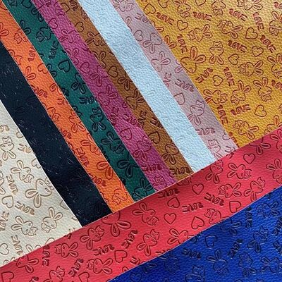 Vải giả da PU Vinyl dập nổi đổi màu thời trang tùy chỉnh cho đồ nội thất, giày dép, túi xách, thảm trải bàn, bọc sofa