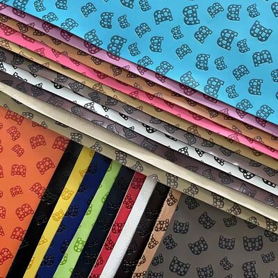 Vải giả da PU Vinyl dập nổi đổi màu thời trang tùy chỉnh cho đồ nội thất, giày dép, túi xách, thảm trải bàn, bọc sofa