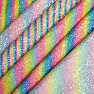 Rainbow Glitter Checker Pattern Da tổng hợp PVC cho túi, giày và đồ thủ công