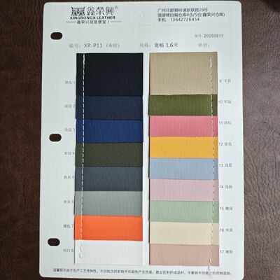 0.7mm Texture Fabric Synthetic Leather PVC Leather Roll for Bags Furniture Nội thất ô tô 1,6m Width