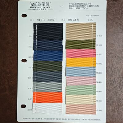 Hexagon bóng rổ nổi Texture PVC Da tổng hợp cuộn da nhân tạo cho túi đồ nội thất xe hơi