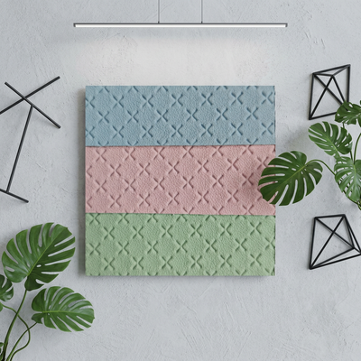 Hexagon bóng rổ nổi Texture PVC Da tổng hợp cuộn da nhân tạo cho túi đồ nội thất xe hơi