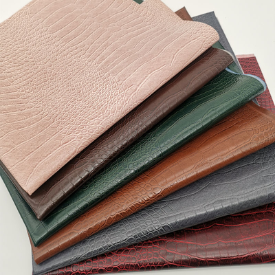 Da giả PVC vân cá sấu cho ví, hộp, giày, sổ tay, vải giả da