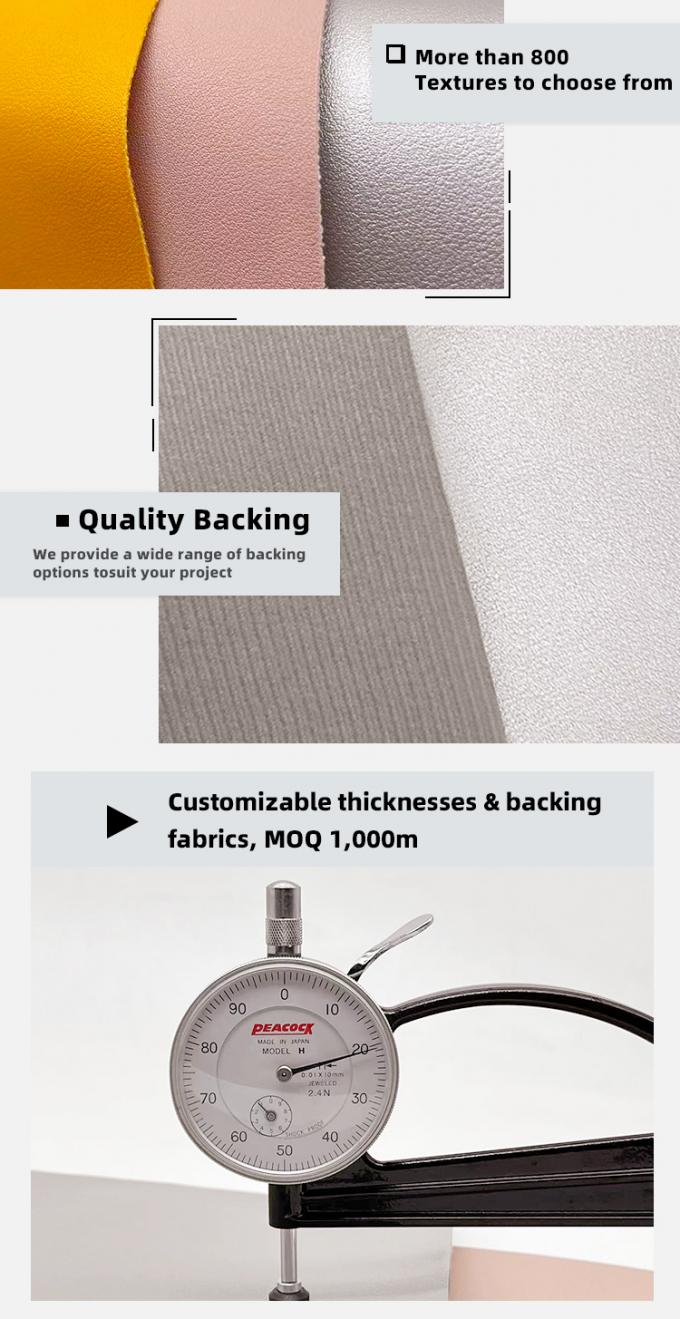 1.3mm PVC 711 Da giả Napa vân tổng hợp cho Túi xách, Thảm trải bàn, Giày dép, Ví, Trang trí, Thắt lưng giả da 5