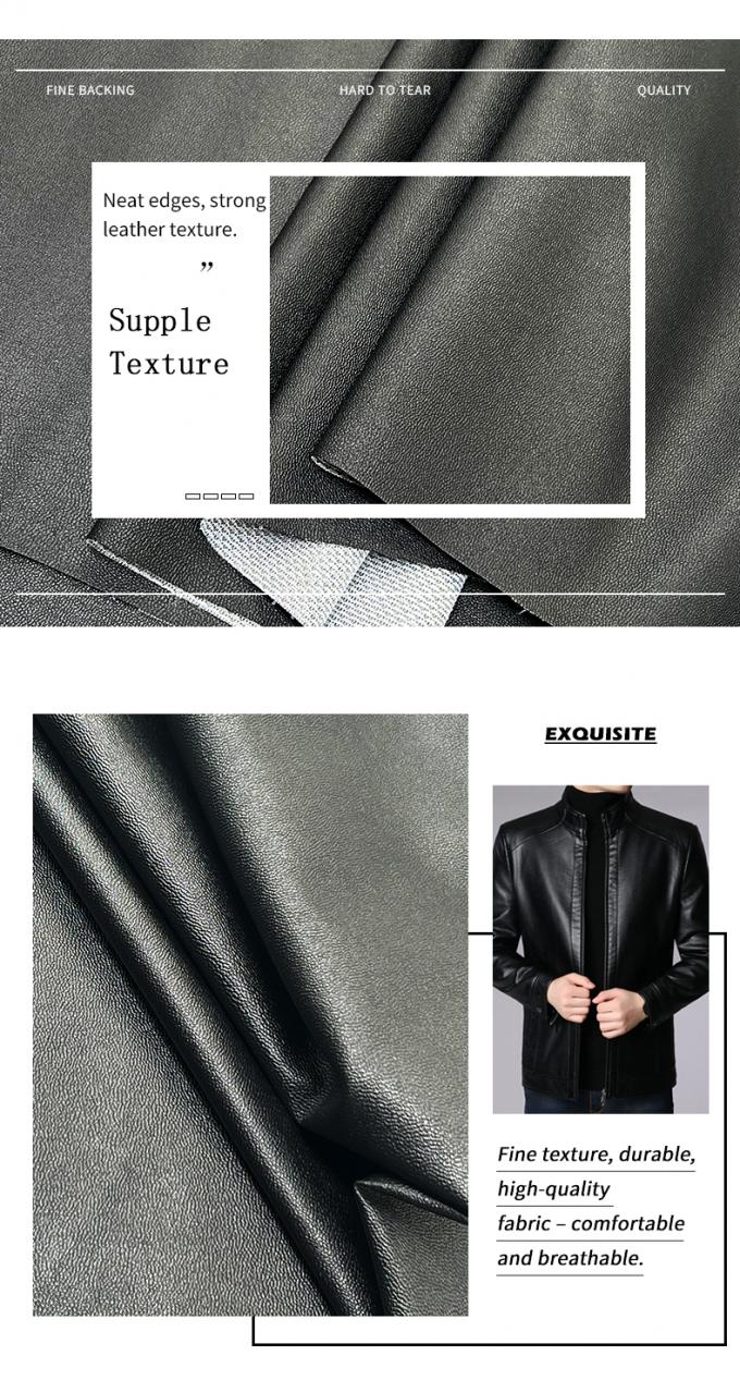 PVC da cừu hạt Da giả kéo dài Blackout chống nước Da tổng hợp cho quần áo quần áo quần áo 6