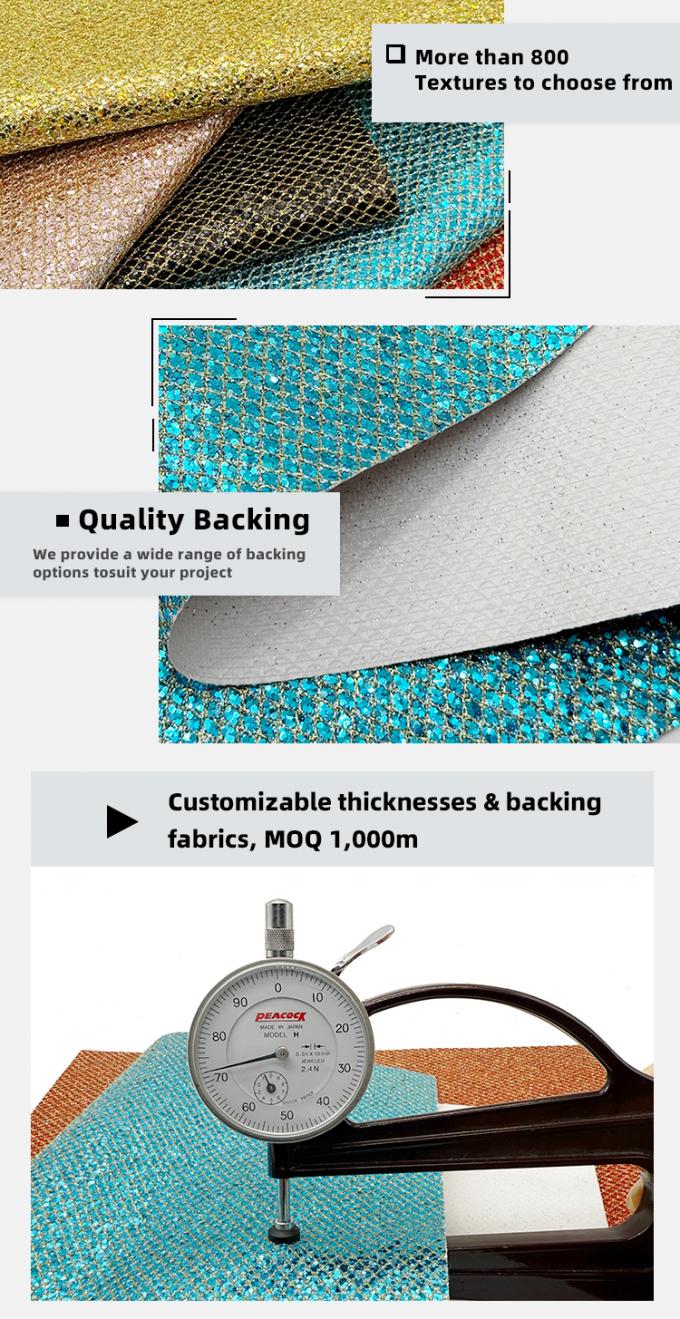 Vải giả da PVC kim tuyến th&ocirc; loại lưới co gi&atilde;n cho gi&agrave;y d&eacute;p, t&uacute;i x&aacute;ch, bao b&igrave;, ghế sofa, l&oacute;t ngo&agrave;i trời 5