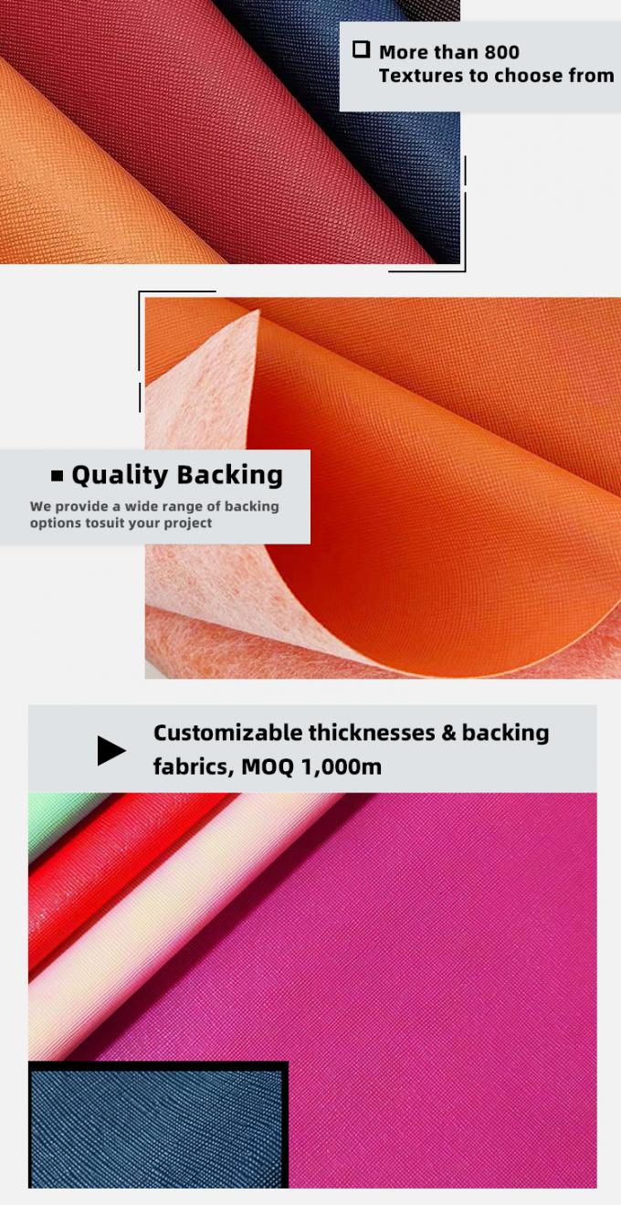 PVC Cross Grain nh&acirc;n tạo da tổng hợp cho v&iacute; bao b&igrave; vỏ gi&agrave;y Notebook da vải 5