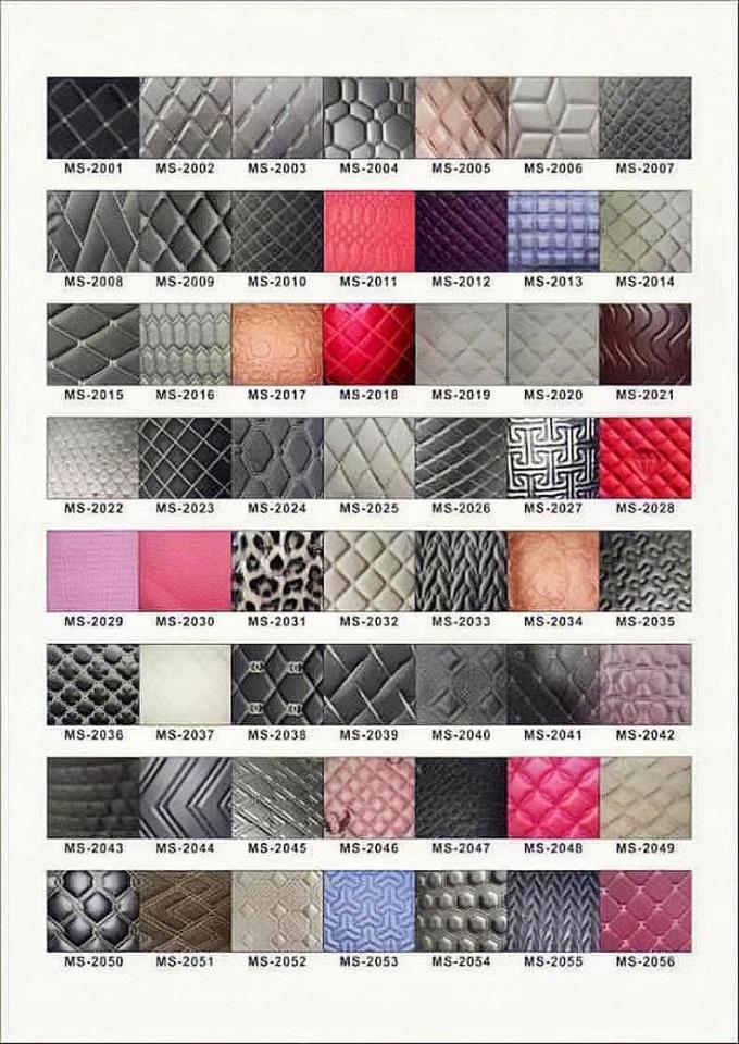 Da PVC thêu tùy chỉnh Bọt polyurethane 6.0mm Da tổng hợp chần bông cho Vỏ ghế ô tô Vải giả da Sofa 5