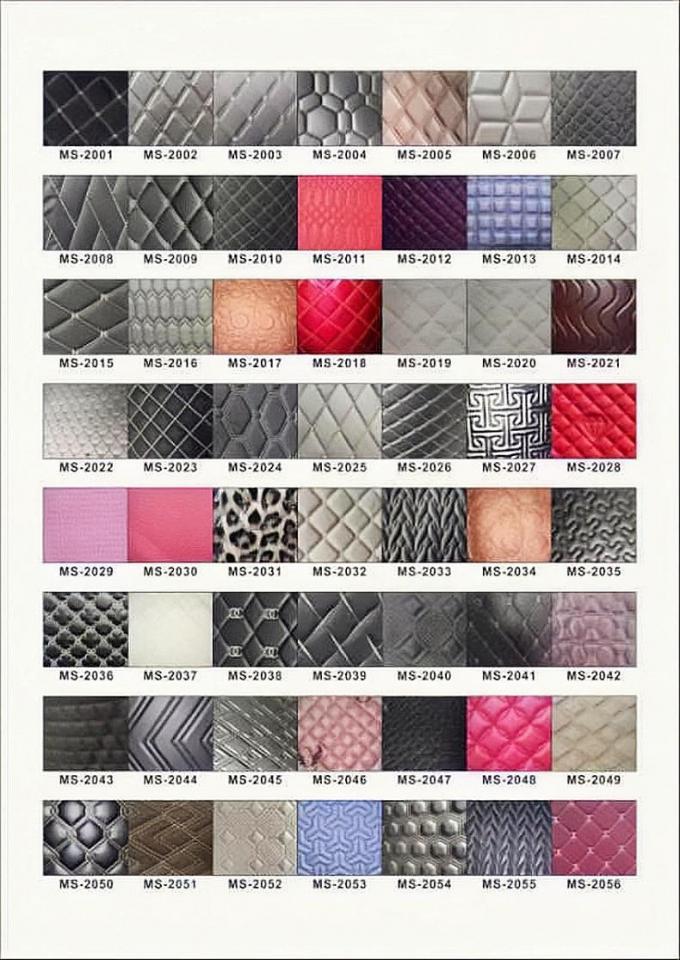 Da PVC thêu tùy chỉnh Bọt polyurethane 6.0mm Da tổng hợp chần bông cho Vỏ ghế ô tô Vải giả da Sofa 6