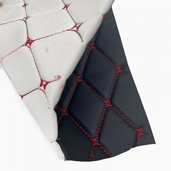 Da PVC thêu tùy chỉnh Bọt polyurethane 6.0mm Da tổng hợp chần bông cho Vỏ ghế ô tô Vải giả da Sofa 8