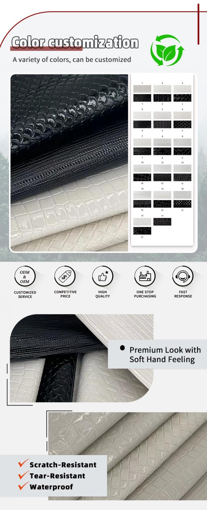 Ốp điện thoại bằng da tổng hợp PVC, đồ nội thất, thủ c&ocirc;ng, lấp l&aacute;nh, c&oacute; hoa văn nổi v&agrave; t&iacute;nh năng co gi&atilde;n, lớp l&oacute;t chống thấm nước cho ghế sofa 4