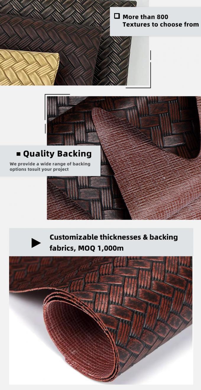 Pvc Big Mat Weave Pattern Vỏ nh&acirc;n tạo Bao b&igrave; da tổng hợp Chiếc v&iacute; hộp gi&agrave;y Notebook vải da giả 5