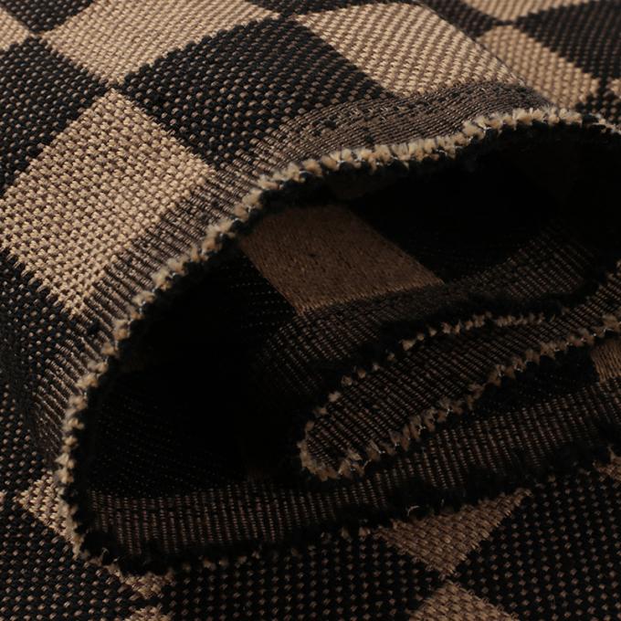 Vải lanh sọc caro d&agrave;y 1.0mm Chống thấm nước co gi&atilde;n c&oacute; l&ocirc;ng cho ghế sofa, t&uacute;i x&aacute;ch, d&acirc;y an to&agrave;n &ocirc; t&ocirc;, mặt sau dệt giả da 7