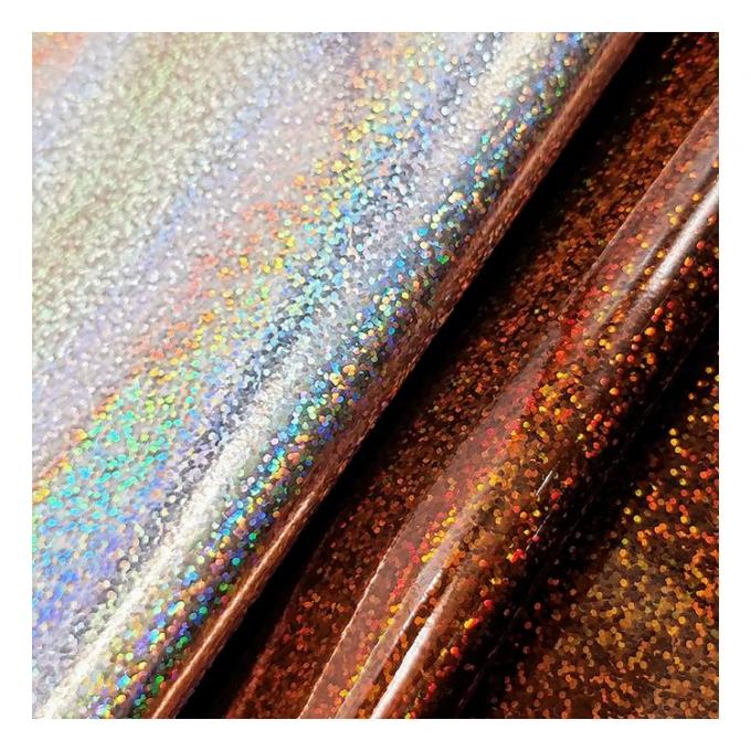 Pu Holographic Mirror Da Big Glass Pattern Grain Mirror Synthetic Artificial Fux Giày giả vờ túi xách da vải 9