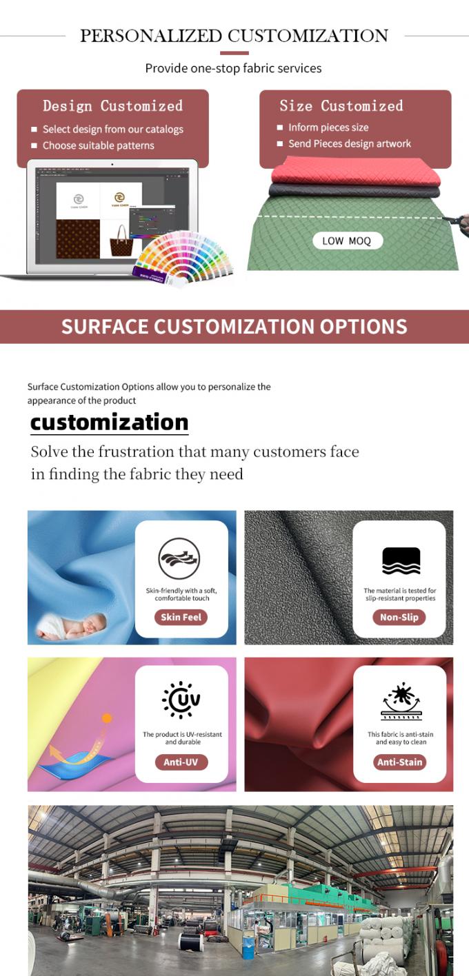 1.4mm PVC Elephant Texture Da nhân tạo tổng hợp cho túi ví đồ gia dụng ghế sofa Vật liệu da giả 7