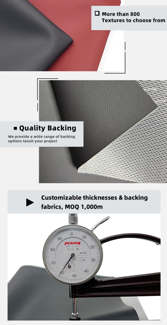 Da giả PVC dập nổi Napa Chống thấm nước Chống m&agrave;i m&ograve;n Rộng 54" 5