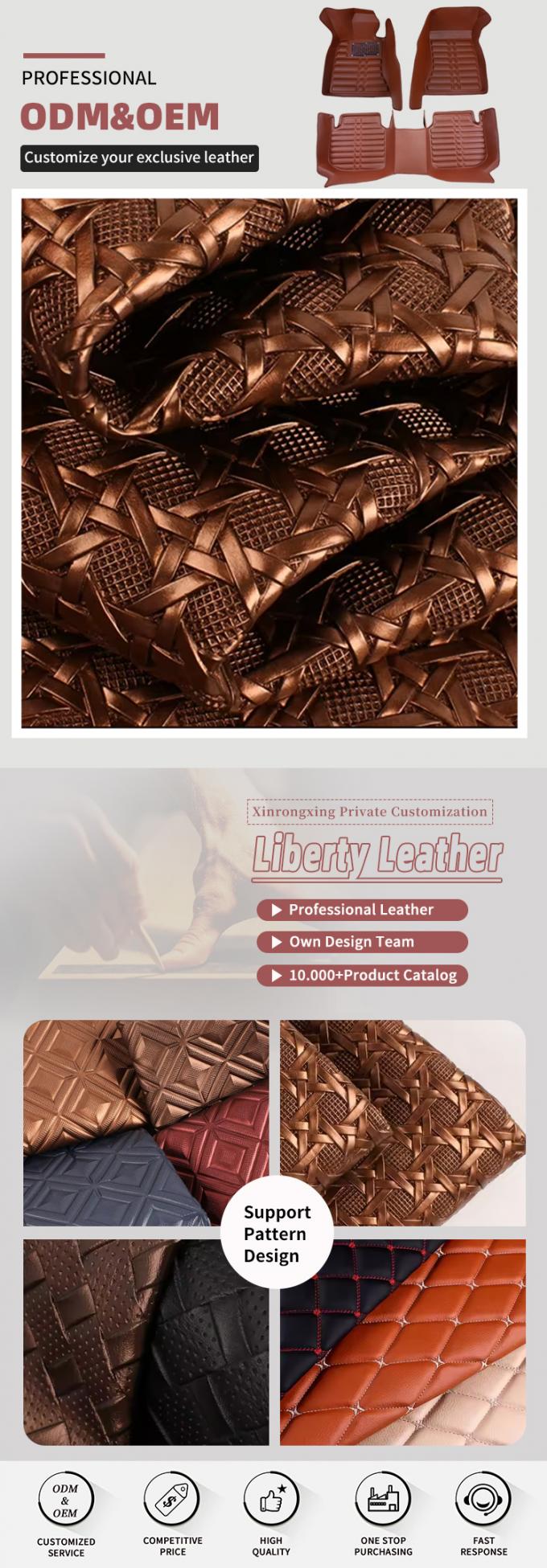 Vải da tổng hợp được đ&uacute;c PVC cho ghế ngồi v&agrave; đồ nội thất xe hơi 4