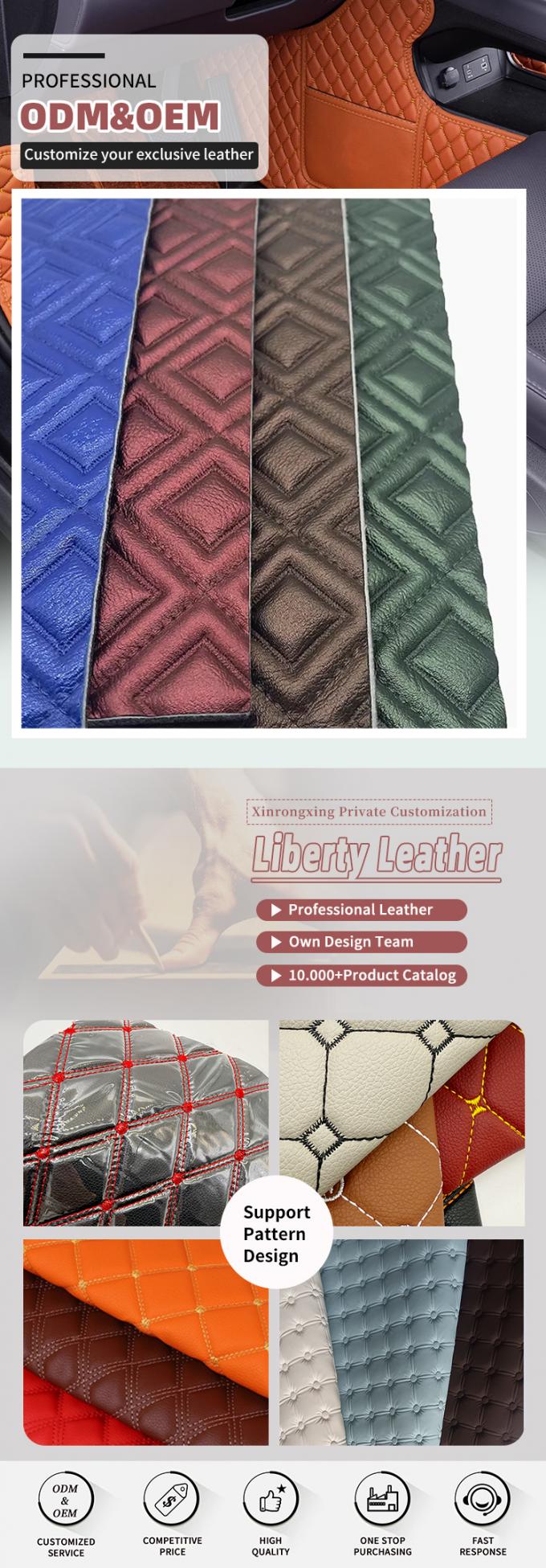 Phong th&ecirc;u r&ocirc;m PVC t&ugrave;y chỉnh Quilted Pearly Synthetic Leather Needle Punch Foam for Car Seat Cover Sofa Fabric Da giả 8