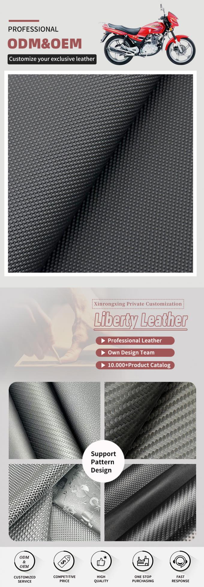 PVC đúc 0.7/0.9mm Da tổng hợp 4-Way Stretch Vật liệu da giả cho xe máy Xe đạp ghế bọc đồ nội thất xe hơi 4