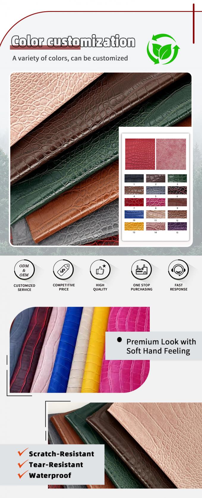 V&iacute; da giả da tổng hợp v&acirc;n tre PVC, hộp, gi&agrave;y, sổ tay, vải giả da 4