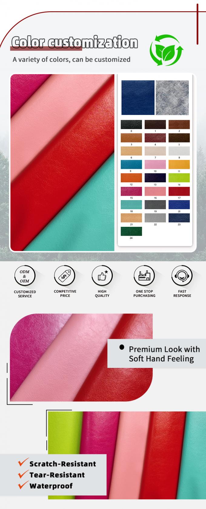 PVC R64 hạt da tổng hợp v&iacute; v&iacute; gi&agrave;y Notebook vải da 4