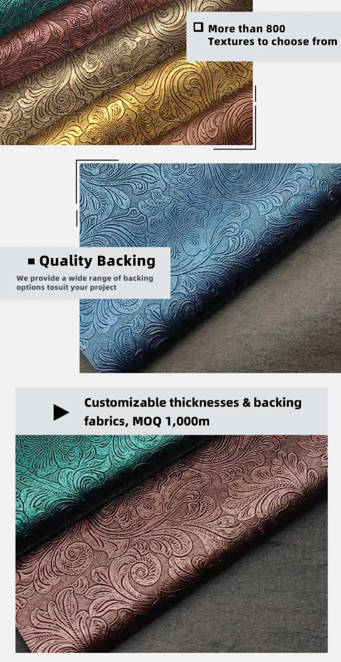 M&ocirc; h&igrave;nh hoa PVC nổi bật da tổng hợp cho hộp v&iacute; gi&agrave;y Notebook t&uacute;i trang tr&iacute; vật liệu da giả bền 5