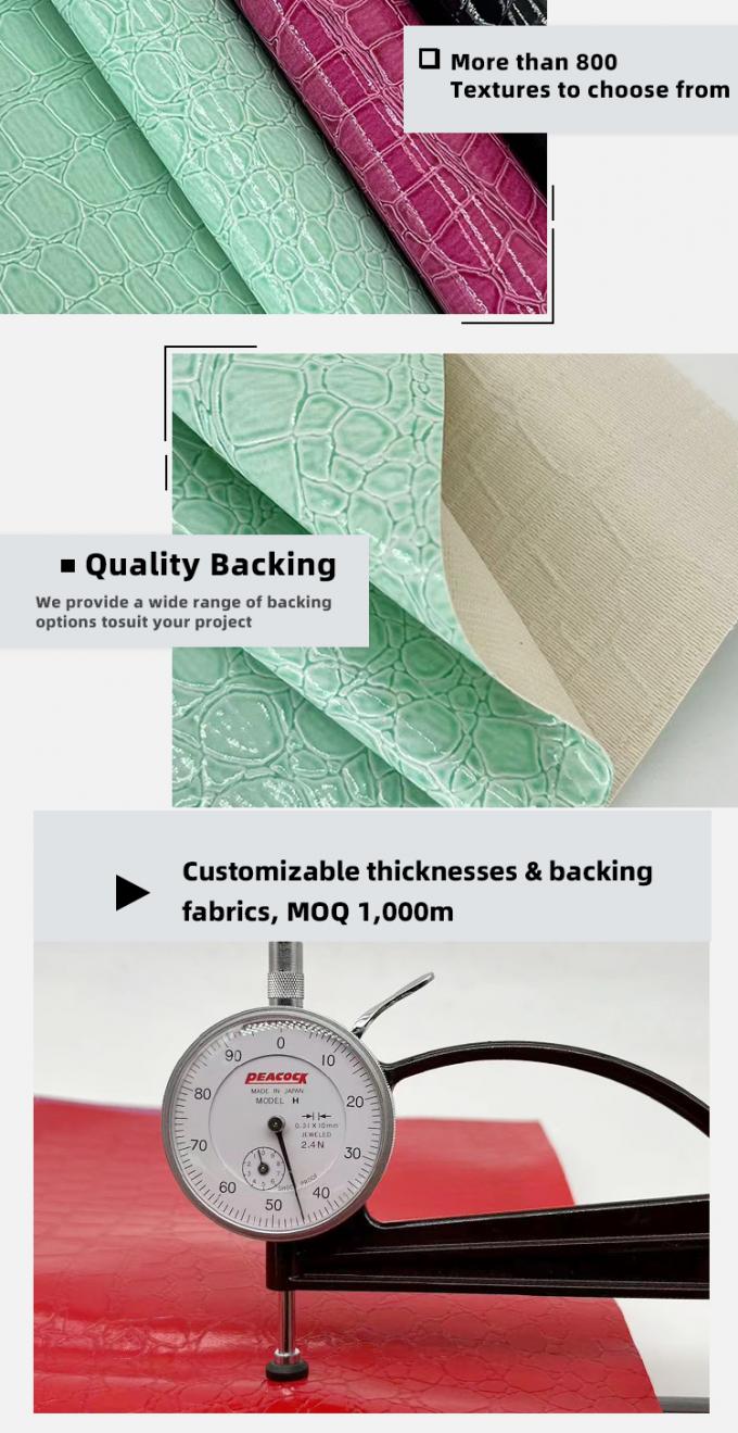 Hot Sale PVC Shiny High Gloss Synthetic Leather Embossed Stone Pattern for Shoes Bags Notebooks Furniture Use 5