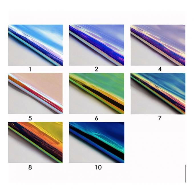 Da PU cầu vồng Holographic Kim loại đầy m&agrave;u sắc Gương Da tổng hợp nh&acirc;n tạo Giả Da Gi&agrave;y T&uacute;i x&aacute;ch Vở da Vải 14