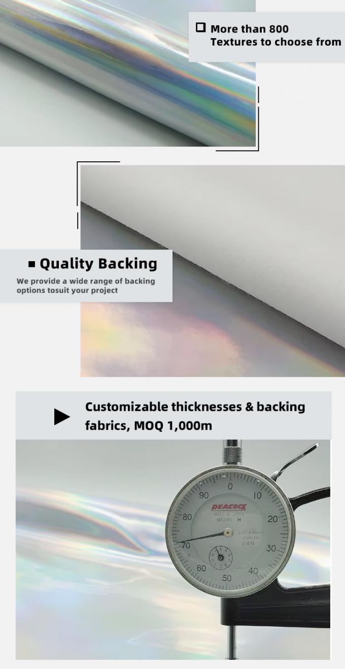 Vải da tổng hợp giả da cầu vồng Pu Holographic Laser Film Mirror, T&uacute;i đựng đồ trang điểm, T&uacute;i x&aacute;ch 5