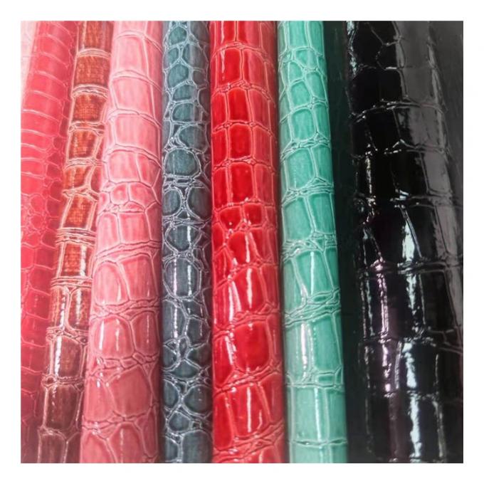 Da bóng cao cấp Vân đá PVC Giả da Họa tiết Động vật Giày Túi và Túi Vải Giả da 8